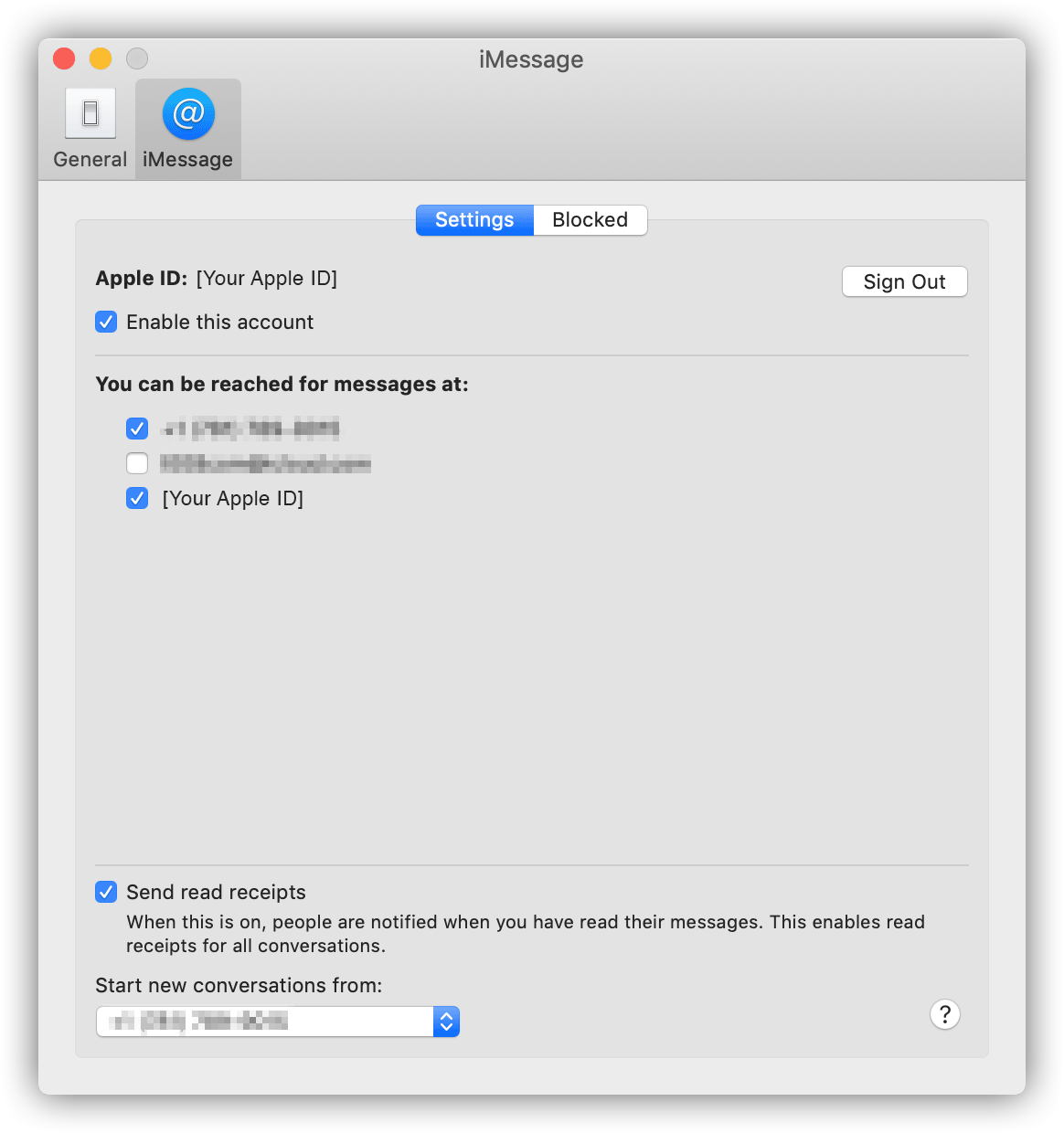 Messages.app Preferences